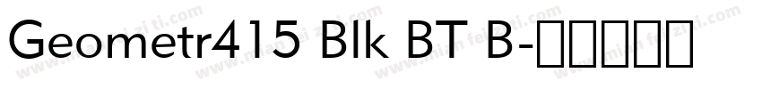 Geometr415 Blk BT B字体转换